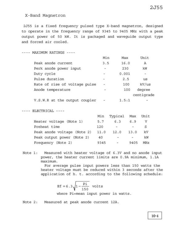 JRC 2J55 MAGNETRON FOR RADAR - Image 2