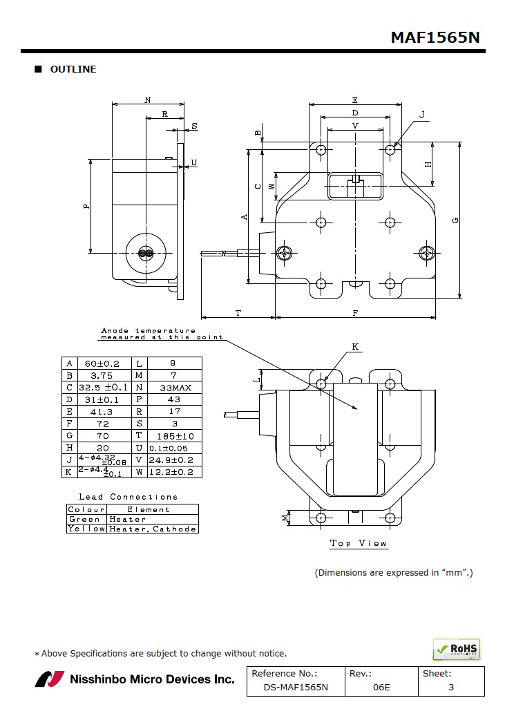 JRC MAF1565N MAGNETRON FOR RADAR - Image 3