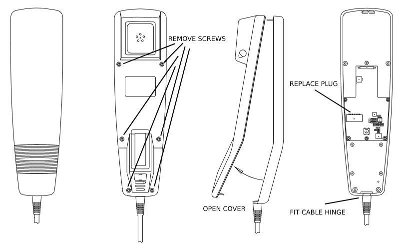 DEBEG 3105 HANDSET CABLE REPLACEMENT PROCEDURE