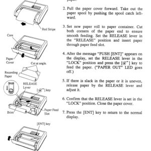 FAX-207 THERMAL PAPER REPLACEMENT PROCEDURE