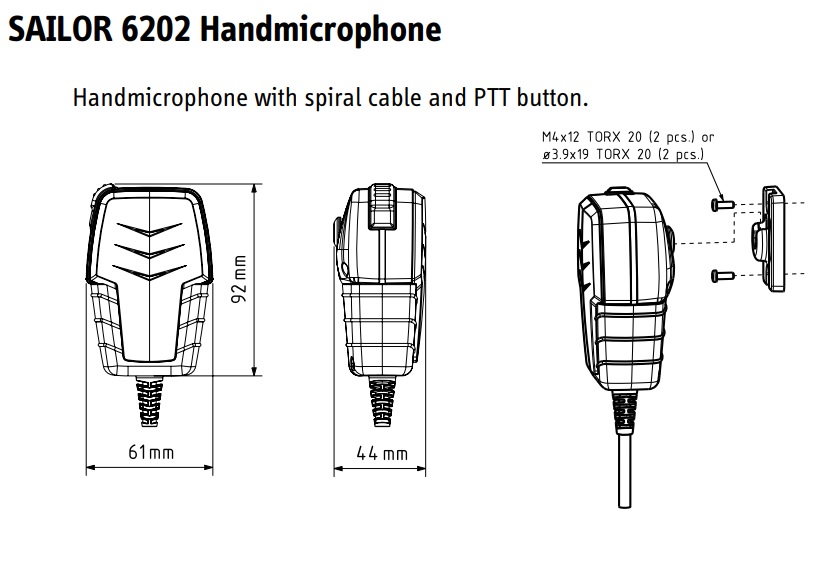 sailor 6202 handset unit